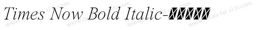 Times Now Bold Italic字体转换